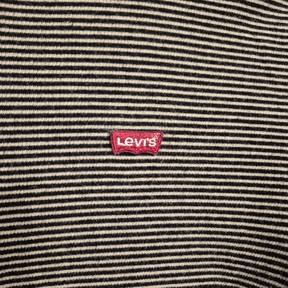 Levi's Women's Retro Black & White Striped Long Sleeved Shirt Size Small - Picture 3 of 4